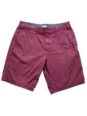 Burton Menswear London Burgundy Chino Shorts Men's 34 Casual Outdoor Gorp